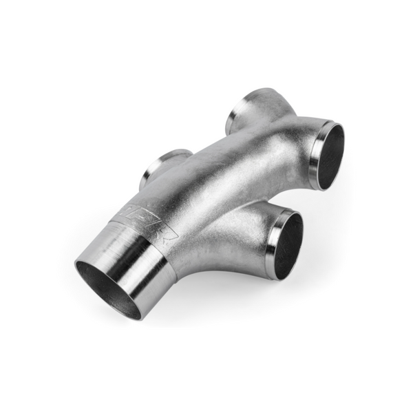 APR 3" (76mm) to Quad 2.5" (63.5mm) Cast Stainless Steel Exhaust Double Y Splitter