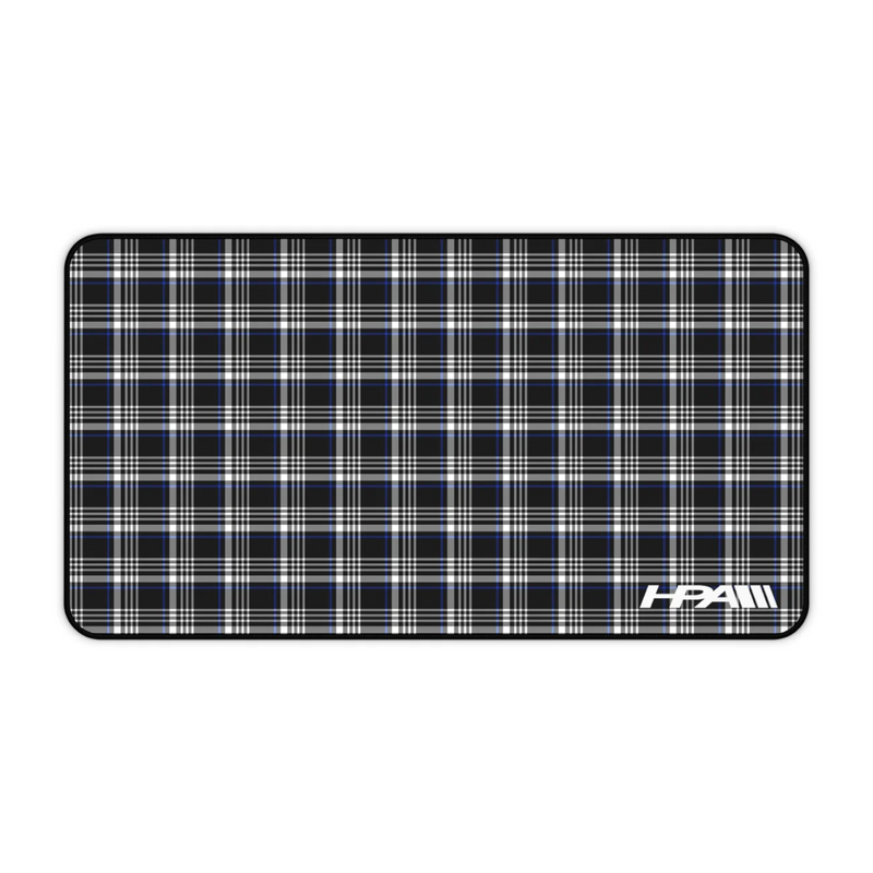 HPA GTI Plaid Blue Desk Mat