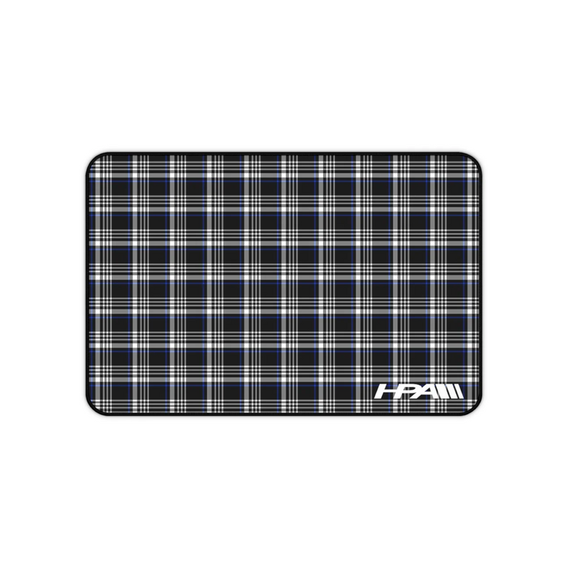 HPA GTI Plaid Blue Desk Mat