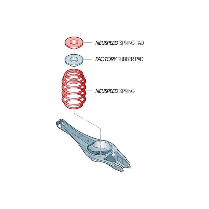 NEUSPEED Rear Spring Riser Pad Kit | VW · Audi