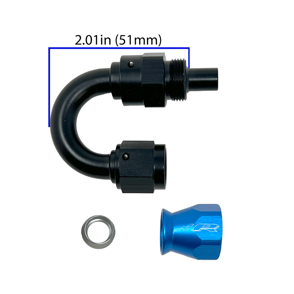 Precision Raceworksfuel Line Precision Raceworks 180 Degree PTFE to 6AN Female Flare Fuel Line Fitt ...