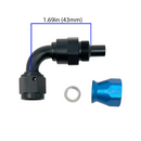 Precision Raceworks 90 Degree 6AN Female Flare to 6AN PTFE Fuel Line Fitting | VW · Audi · BMW