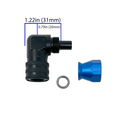 Precision Raceworks 90 Degree 6AN to 3/8" Female Quick Connect Fuel Line Fitting | VW · Audi · BMW