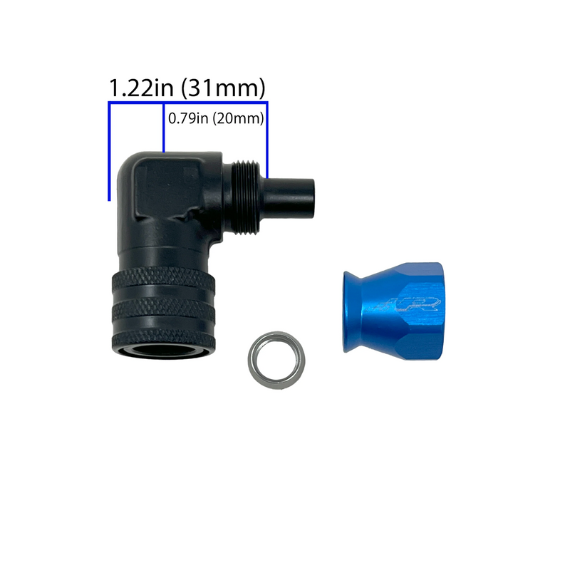 Precision Raceworks 90 Degree 6AN to 3/8