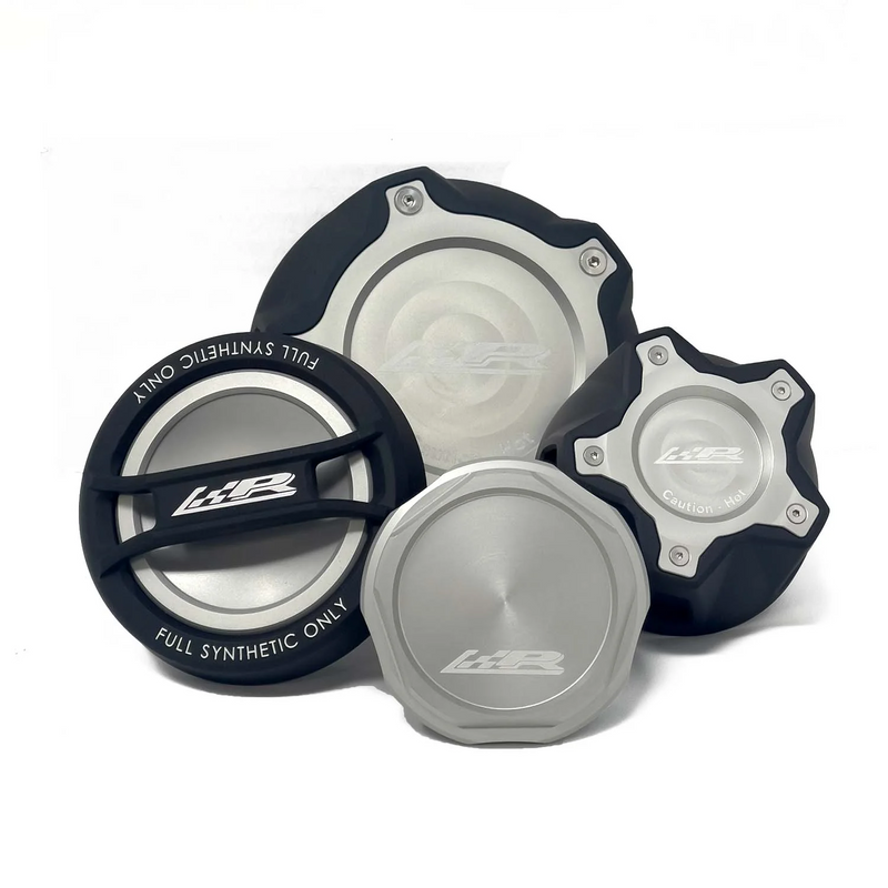 Precision Raceworks Billet Engine Fluid Cap Set | G20 M340i · G80 M3 · M3 Competition · G22 · G23 · G26 M440i · G82 · G83 M4 · M4 Competition