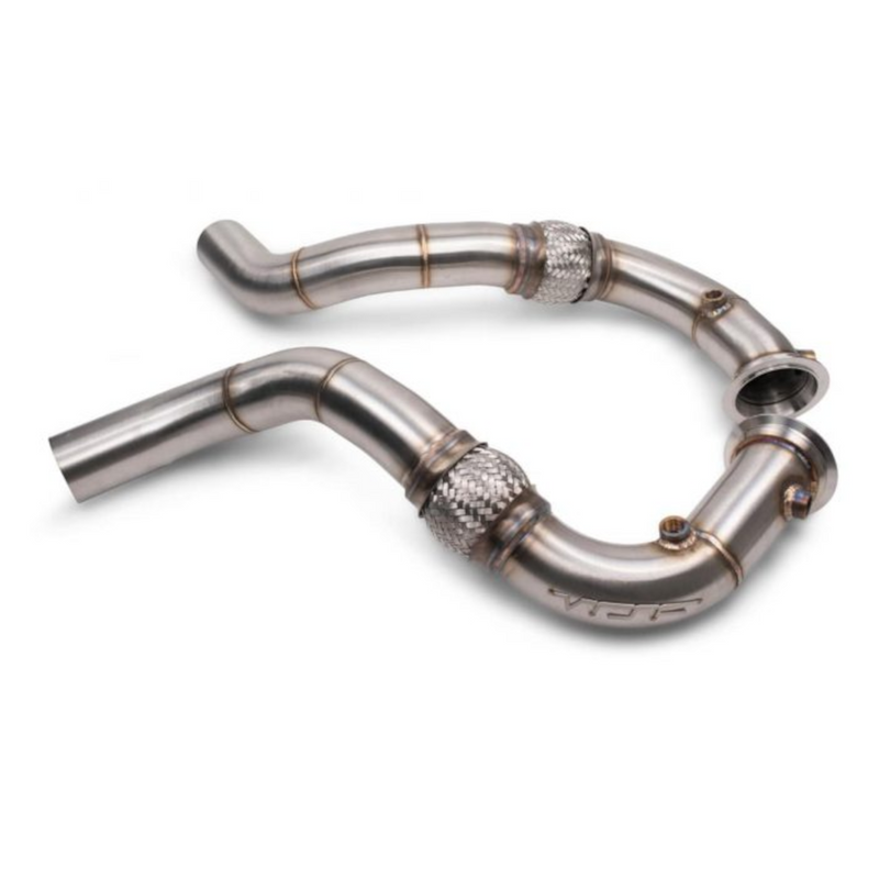 VRSF 3.5" Cast Stainless Steel Racing Downpipes | F07 · F10 550i · F06 · F12 · F13 650i · Alpina B6 · F01 · F02 750i · 750Li · Alpina B7 · G11 750i · Alpina B7 · E70 X5 50i · F15 X5 50i · E71 X6 50i · F16 X6 50i